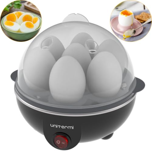 Cozedor De Ovos Portátil Elétrico a Vapor Cozinha até 7 Ovos Desliga automático (PRETO)