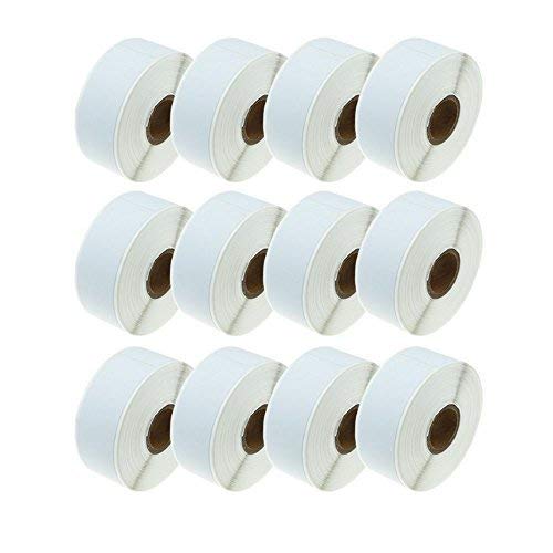 MarkDomain Compatible Paper Roll Replacement for Dymo LW 30252 White Address Mailing Labels 28 x 89 mm (1-1/8 x 3-1/2) 350 per Roll for LabelWriter 400 450 Duo Turbo (12 Rolls)