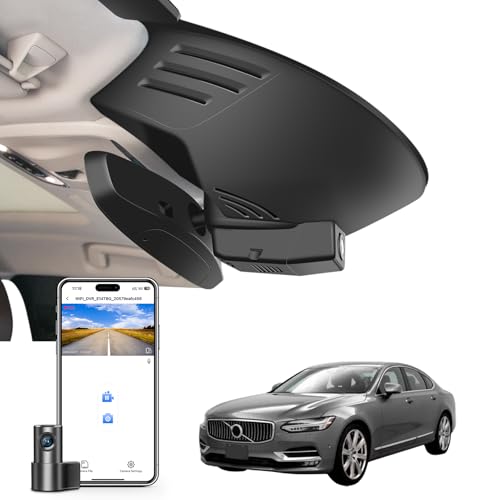 Mangoal Front 4K and Rear 1080P Dash Cam Custom for Volvo S90 and V90 Cross Country and V90 2017 2018 2019 2020 2021 (Model A), Integrated OEM Look, 128GB Card