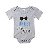 Infants Baby Boy Auntie's Little Man Short Sleeve