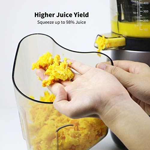 Masticating Extractor Slow Juicer, Cold Press Juicer Machine with 3