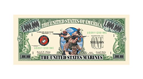 American Art Classics US Marine Corps Commemorative Million Dollar Bill - Pack of 100