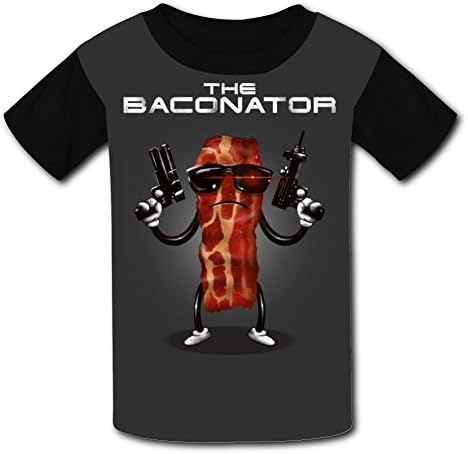 SHJJJUCO 2018 Kid's Most Popular Custom The Baconator 3D Printing Shirts Tee T-Shirts for Children