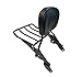 XKH- Black Detachable Backrest Sissy Bar with Luggage Rack Compatible with Harley Davidson Touring 2009-2016 Electra Glide Road Glide Road King Street Glide [B01LMV1SSI]