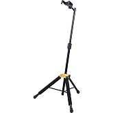 Hercules Stands GS415B PLUS Single Guitar Stand with Auto Grip System and Foldable Yoke