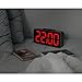ZHPUAT Digital Alarm Clock with 8.9 Large LED Display, Dimmer, Snooze and Alarm Control Function for Bedrooms with USB Charger, Battery Backup(Red)