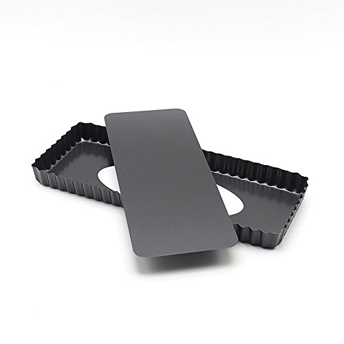 Lautechco 14-inch Non-Stick Quiche Pan (Rectangle) With Removable Bottom