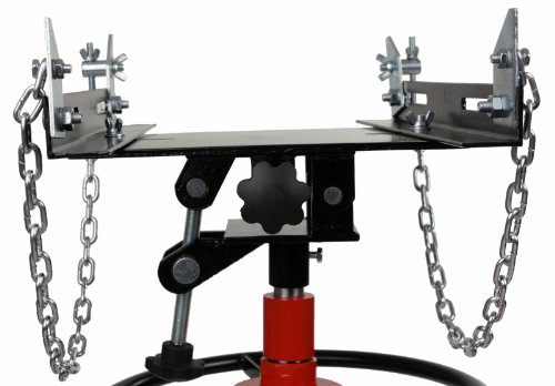 Dragway Tools 1000 LB 2 Stage Hydraulic Transmission Jack Lift Hoist with Foot Pump - Thumbnail 4