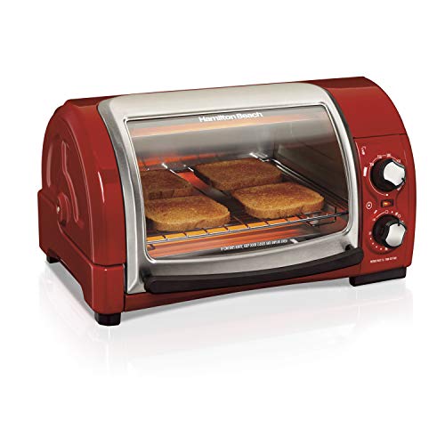 Hamilton Beach Easy Reach Toaster Oven, Red (31337)