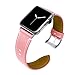 Censha Compatible with Apple Watch Band 44mm 42mm 40mm 38mm, Women Leather Slim Replacement Apple Watch Strap Sports Wristband for iWatch Series 4/3/2/1(Pink 38mm/40mm) primary