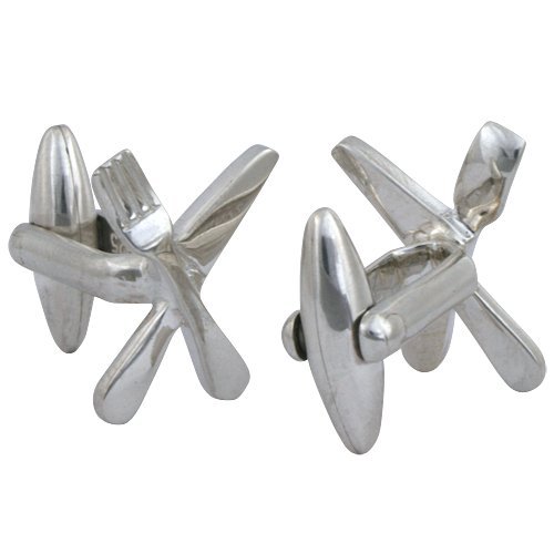 ZAUNICK Fork & Knife Cufflinks Sterling Silver