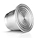 MG Coffee 2 pcs Stainless Steel Reusable Nespreesso Capsule Permanent Coffee Pod Holder Compatible for Nespreesso Original Line Machines（NOT ALL） (Silver)
