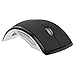 Foxnovo 2.4GHz Wireless Folding Foldable Arc Optical Mouse with USB Receiver for PC Laptop MacBook (Black)