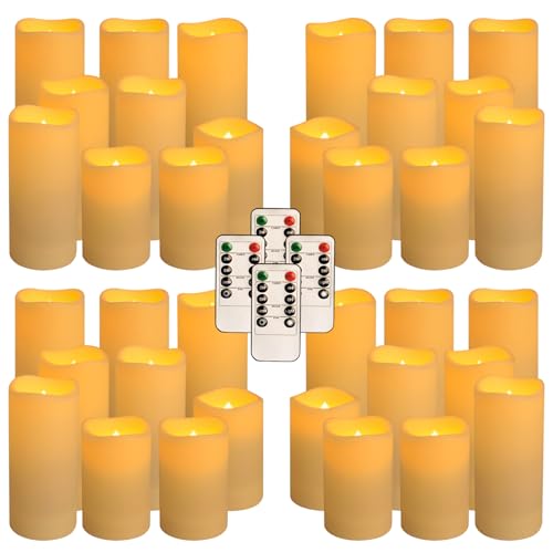 36 Pack Waterproof Flameless LED Candles - Outdoor Battery Operated Candles with