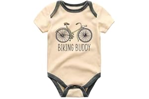 KiddiePro Bike Baby Bodysuit Biking Buddy Infant Biker Infant Clothing Bicycle Design Baby Girl Boy Shirt Unisex Infant Cloth