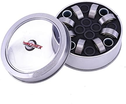 Rollerex 608ZZ ABEC-7 Skate Wheel Bearings, Spacers and Washers Kit (Skateboard and Inline Skate)