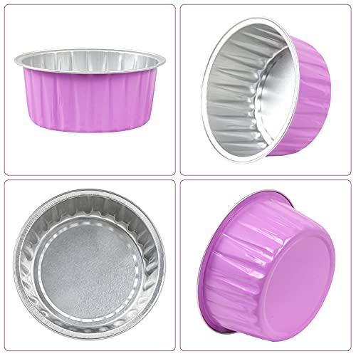 Aluminum Foil Ramekins with Lids, 60Pcs Disposable Ramekins 4oz
