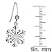 925 Sterling Silver Small Snowflake Charm French Hook Drop Earrings