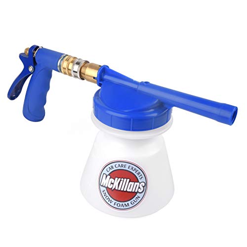 McKillans Improved Design Garden Hose Foam Gun Adjustable Car Wash Soap Sprayer with 3/8" Quick Connector for Detailing Car and Trucks