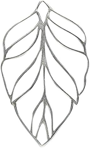 Amoracast Sterling Silver Charm Leaf 23x38mm, 23 x 38mm
