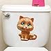 Cute 3D Cat Wall Stickers Self Adhesive Kids Children Kawaii Kitten Wall Decals Removable Vinyl Waterproof Art Murals for Living Room Baby Rooms Bedroom Toilet House Decoration