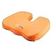 Premium Memory Foam Seat Cushion Pain Relief for Coccyx, Tailbone, Hemorrhoids, Sciatica & Sacrum Wheelchair Cushion, Pad, Pillow, with Handle - Orange