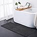 ITSOFT Plush Bathroom Rug 47x21, Absorbent Machine Washable Non Slip Chenille Bath Mats, Quick Dry Bathmat, Bath Rugs for Bath, Shower, Bedroom, or Door Mat, Charcoal Gray