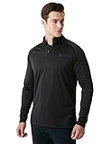 CLSL TM-MKZ01-BLK_X-Large Tesla Men's 1/4 Zip Cool Dry Active Sporty Shirt MKZ01
