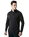 CLSL TM-MKZ01-BLK_X-Large Tesla Men's 1/4 Zip Cool Dry Active Sporty Shirt MKZ01