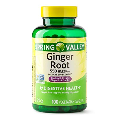Spring Valley Ginger Root, 550 mg, Made with Organic Ginger Root Powder - 100 Vegetarian Capsules - Thumbnail 3
