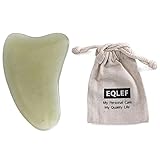 EQLEF® 1 pcs Jade Gua Sha Scraping Massage Tool Hand Made Jade Guasha Board, Tools for Graston SPA Acupuncture Therapy Trigger Point Treatment on Face Arm Foot Small Triangle Shape(A)