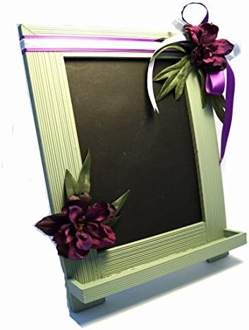 Flower Embellished Chalkboard and Eraser Tray