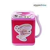 WesGen Makeup Brush Cleaner Device,Miniature Automatic Cleaning Washing Machine Mini Toy (Pink)