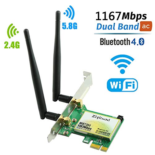 Ziyituod-Tarjeta-WiFi-AC-inalmbrico-de-1200Mbps-con-Adaptador-Bluetooth-40-Tarjeta-de-Red-WiFi-PCI-Express-PCIe-Tarjeta-de-Banda-Dual-24GHz-5GHz-PCI-e-para-Juegos-de-EscritorioPC