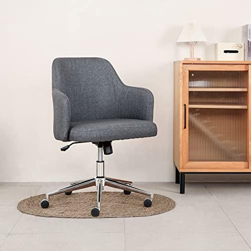 Home Office Chair, Adjustable Upholstered Movable Computer Desk Chair
