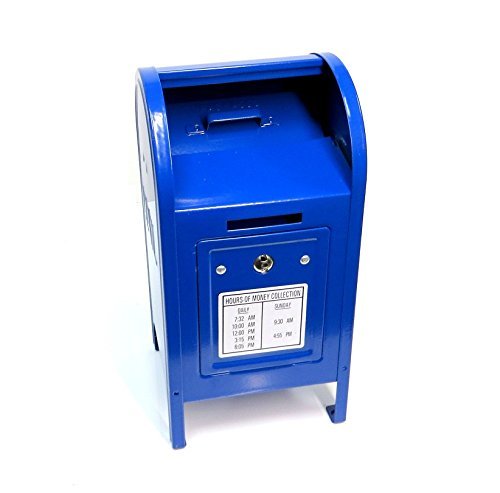 Blue Metal Mailbox Bank