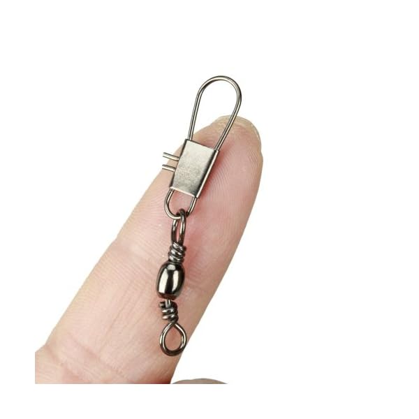 100pcs-Barrel-Swivel-with-Safty-Snap-Connector-Solid-Rings-Fishing-7-B