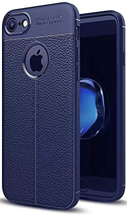 STARZ Silicon Case,Protective Cover + Leather Gel Effect at Back Auto Focus Case Cover for Apple iPhone 6/6s [Slim-fit] Blue.
