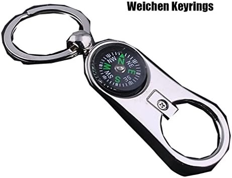 Men's Keyrings -Compass + Beer Bottle Openner Function Keyrings