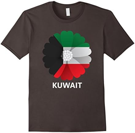 Mens Logiamerch: Kuwait Flag Flower T-Shirt Large Asphalt