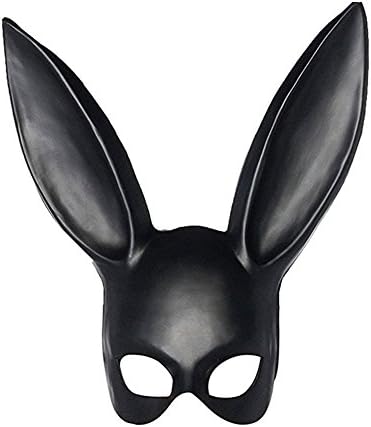 Rosfajiama Bunny Mask Women's Masquerade Rabbit Mask For Birthday Easter Halloween Eve Party Costume Accessory
