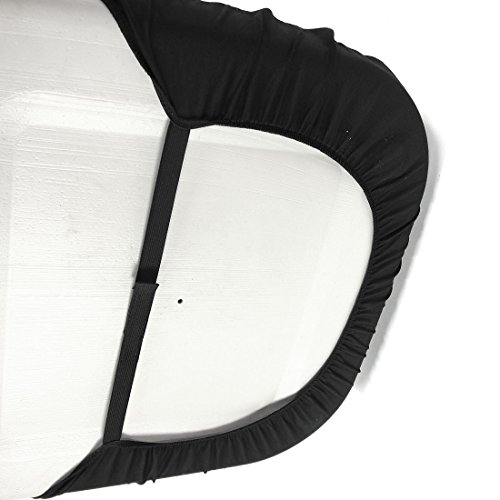 Copap 8pcs Car Seat Covers Black & Gray Universal Fit for Trucks, SUVS & Vans w/Storage Bag Airbag Compatible Detachable Headrest
