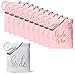 Samantha Margaret - Bride & Bride Tribe Canvas Beach Tote Bags for Bachelorette Parties, Weddings, Bridesmaid Gifts, Bridal Shower - 11 Piece Set (Pink)