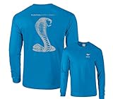 Mustang Fifty Years Ford 50 Shelby Cobra Grey Snake Long Sleeve T-Shirt