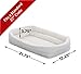 MidWest Homes for Pets XS QuietTime Double Bolster Pet Bed, White Plush 22-Inch Crate Mat with Stacked Bolsters, Machine Washable, Secure Fit with Elastic Straps