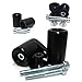 2007-2008 Kawasaki ZX6R ZX6RR ZX636 Black Complete No Cut Frame Slider Kit; Includes: No Cut Frame Sliders, Swing Arm Spools and Bar Ends - 755-4419 - MADE IN THE USA