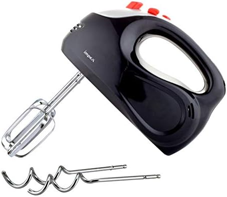 Impex Hm 3302 200 Watts Hand Mixer With Hook And Beater, Black