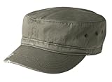 Joe's USA tm Military Style Distressed Enzyme Washed Cotton Twill Cap-Olive