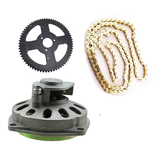TC-Motor 6 Tooth Clutch Drum Gear Box 68 Tooth Rear Chain Sprocket 25H Chain (136 Links) For 2 Stroke 47cc 49cc Minimoto Pocket Bike 4 Wheeler Quad ATV