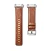 Fitbit Ionic Genuine Leather Replacement Bands, Marval Power Fitness Accessory Leather Straps Wristband for Smartwatch Men Women (Double Layers Crazy Horse Khaki)